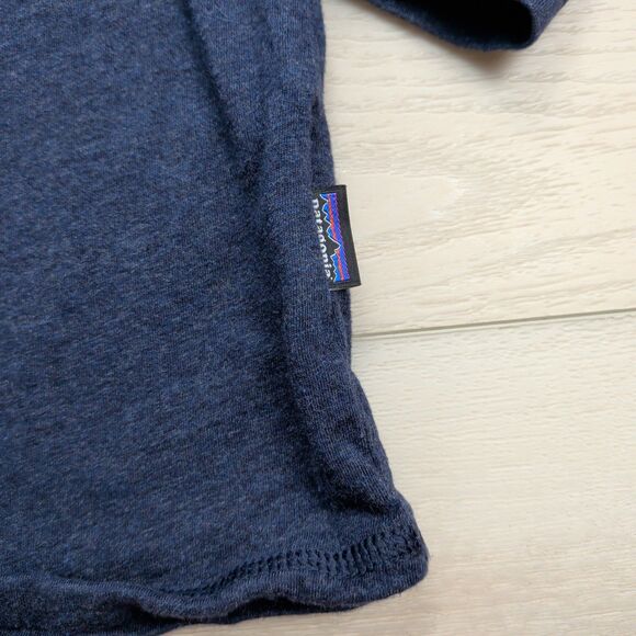 Patagonia Shirt Mens L Blue Long Sleeved Daily Henley Organic Cotton 52260 - Picture 3 of 11